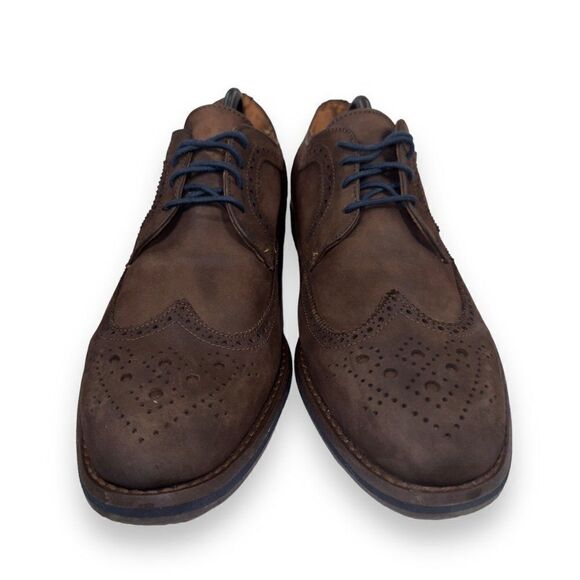 J.D. Fisk Classic Leather Wingtip Casual Oxfords Brown Men's 12M - Picture 3 of 12